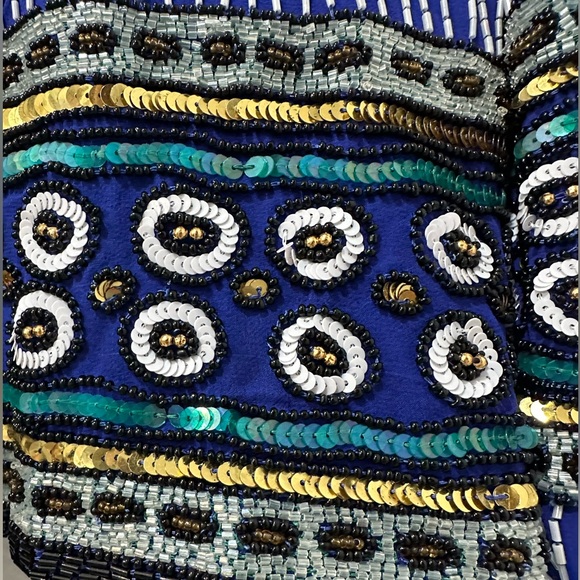 Niteline By Della‎ Roufogali Sequin Beaded Blazer 8 - Picture 6 of 7